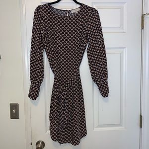 Loft, tie waist floral dress.